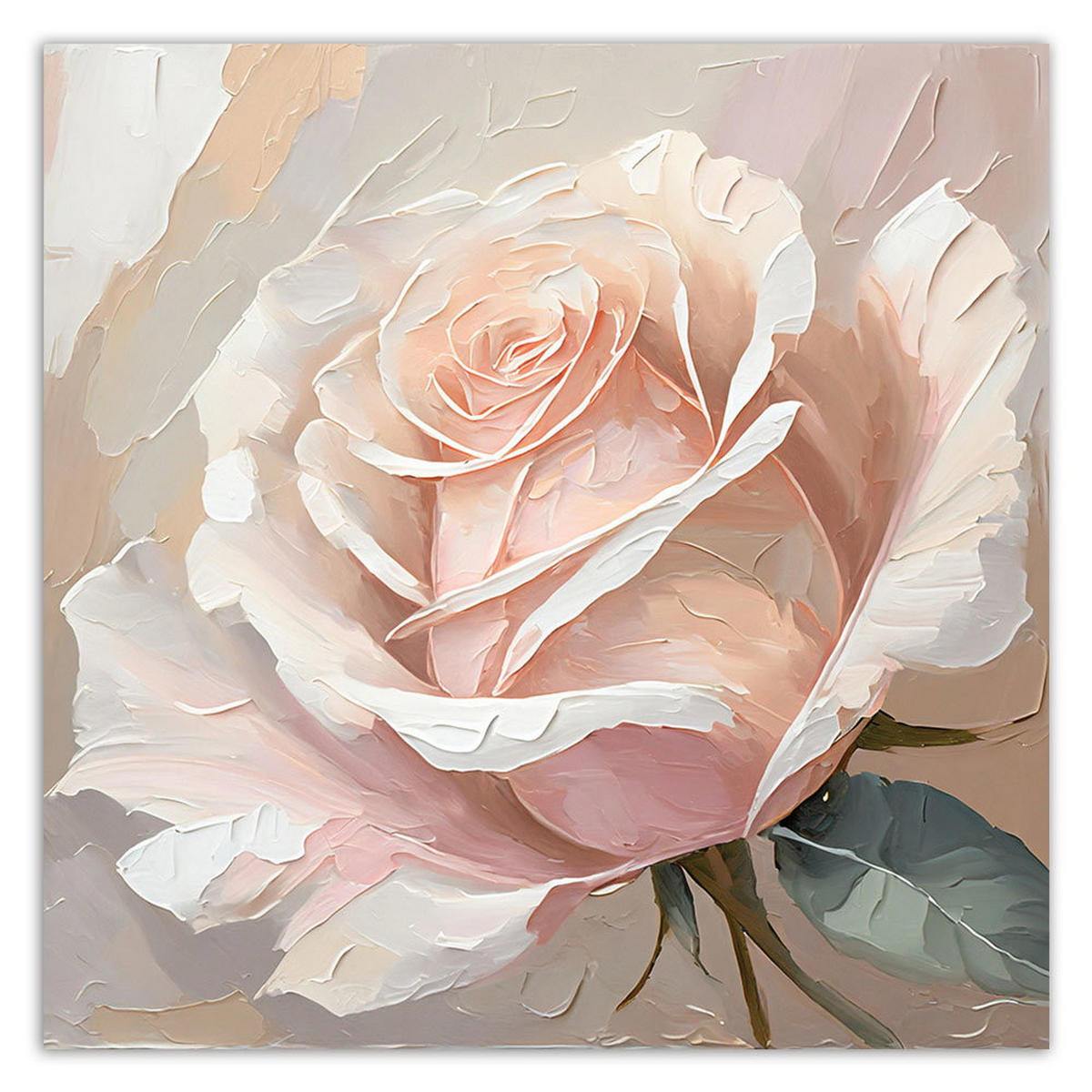KUNSTDRUCK Rosa 30/30 cm - Pink, Textil (30/30cm) - KUNSTLOFT