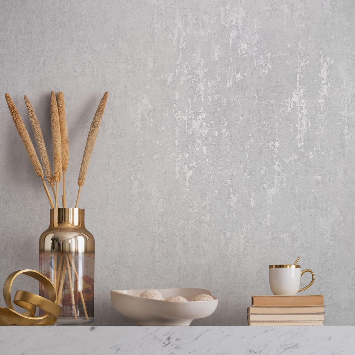 VLIESTAPETE Betonoptik Tapete weiß - Weiß, Papier (53/1005cm) - marburg