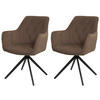 ESSZIMMERSTUHL Braun 2er-Set - Braun, Textil (55/87/60cm) - MCW