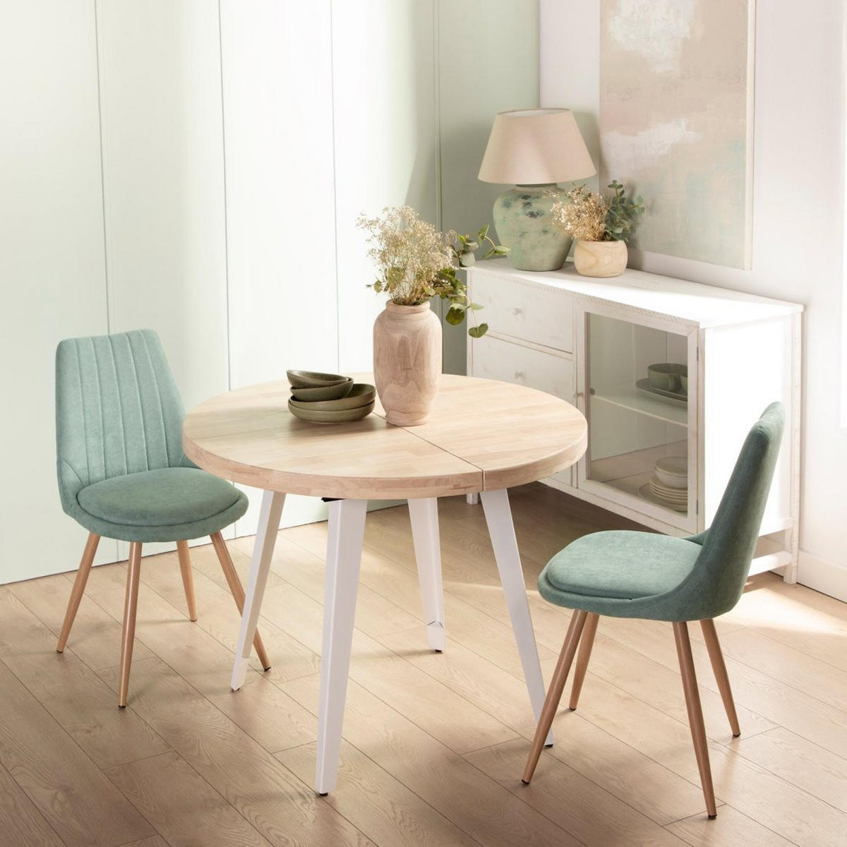 AUSZIEHBARER TISCH Anhais Zweifarbig 100/140/180 cm x 76 cm - Multicolor, Holz (100/100/76cm)