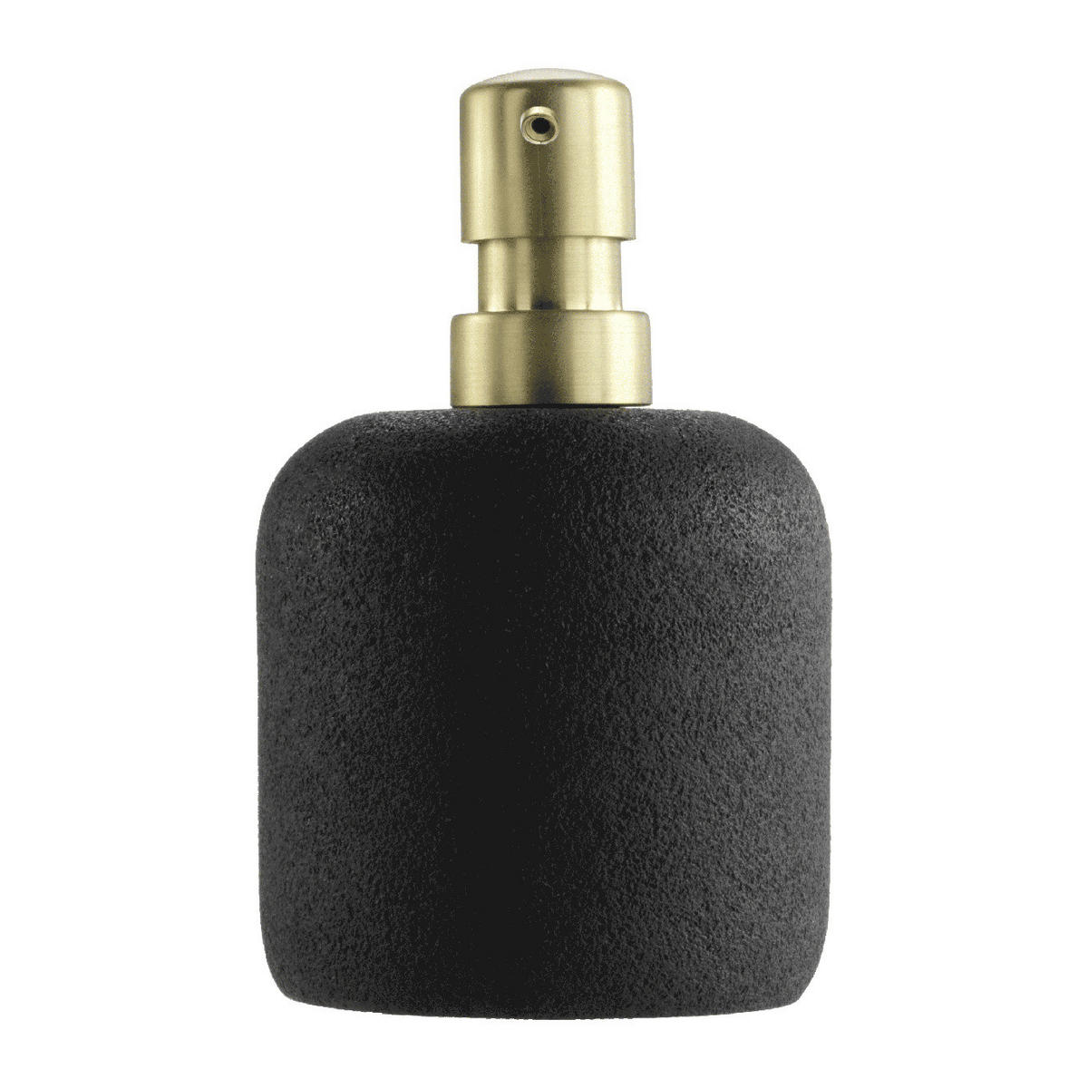 FLÜSSIGSEIFENSPENDER Aquamarbre 9,4/9,4/14,8 cm - Schwarz, Kunststoff (9.4/14.8/9.4cm) - Douceur d´intérieur
