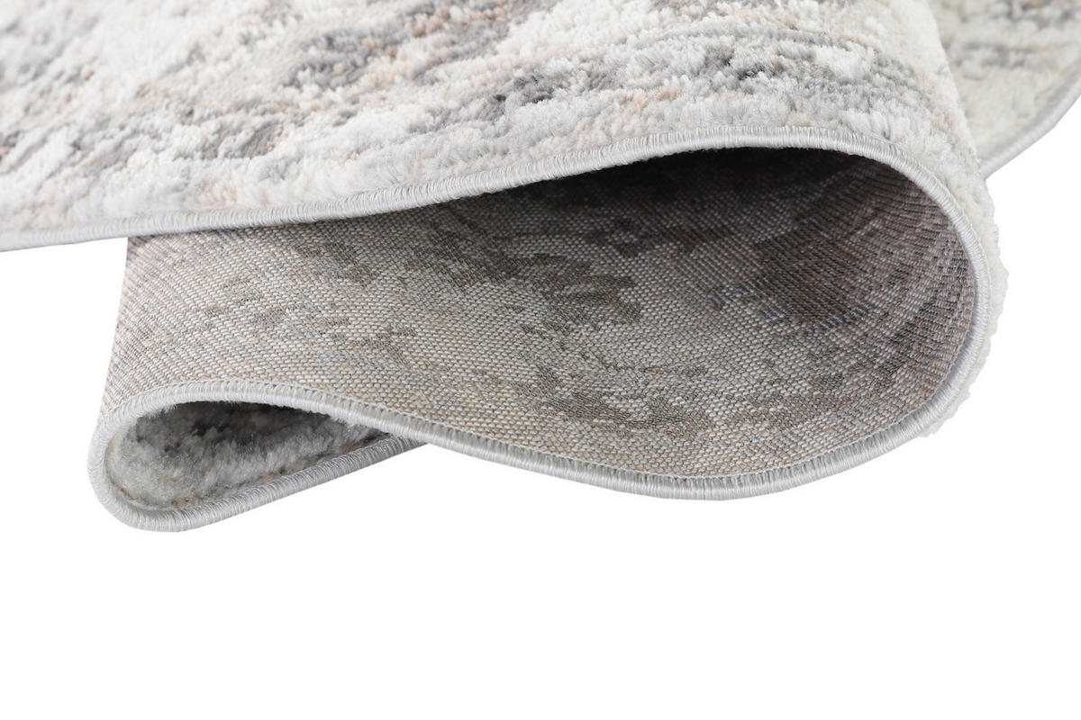 TEPPICH VALLEY Grau Rund 240/240 cm - Grau, Textil (240/240cm) - Tapiso