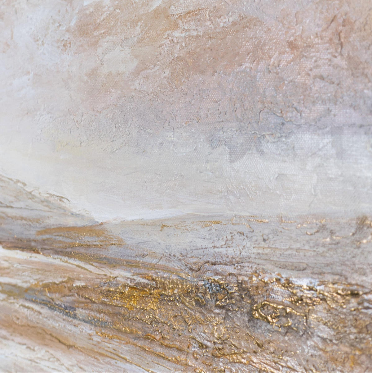 GEMÄLDE Stille Ebene Schattenfugenrahmen Eichefarben 70x50 cm - Eichefarben, Holz (70/50cm) - YS-art gallery