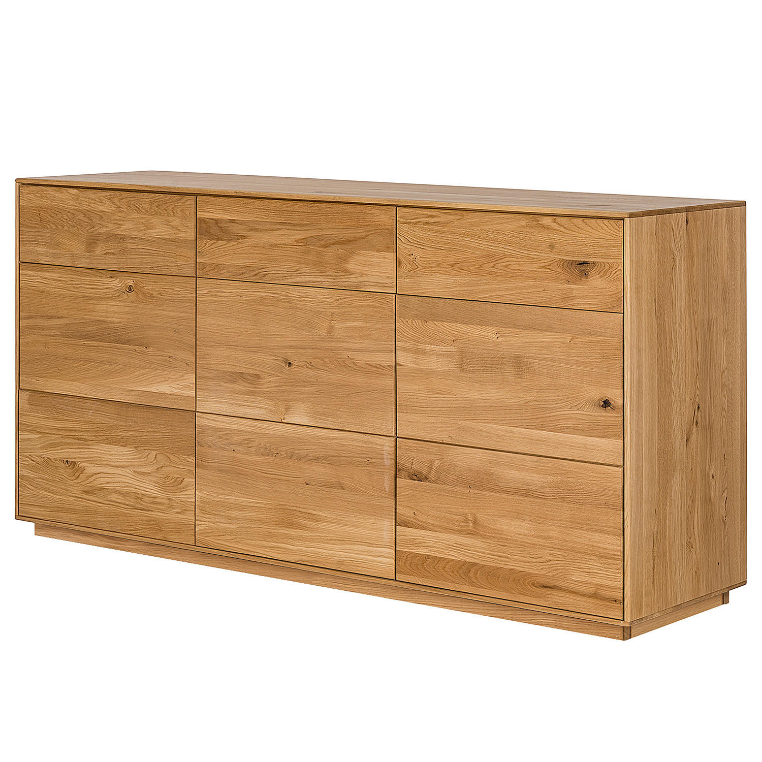 SIDEBOARD - Wildeiche massiv - Wildeiche, Holz (178/89/44cm) - home24