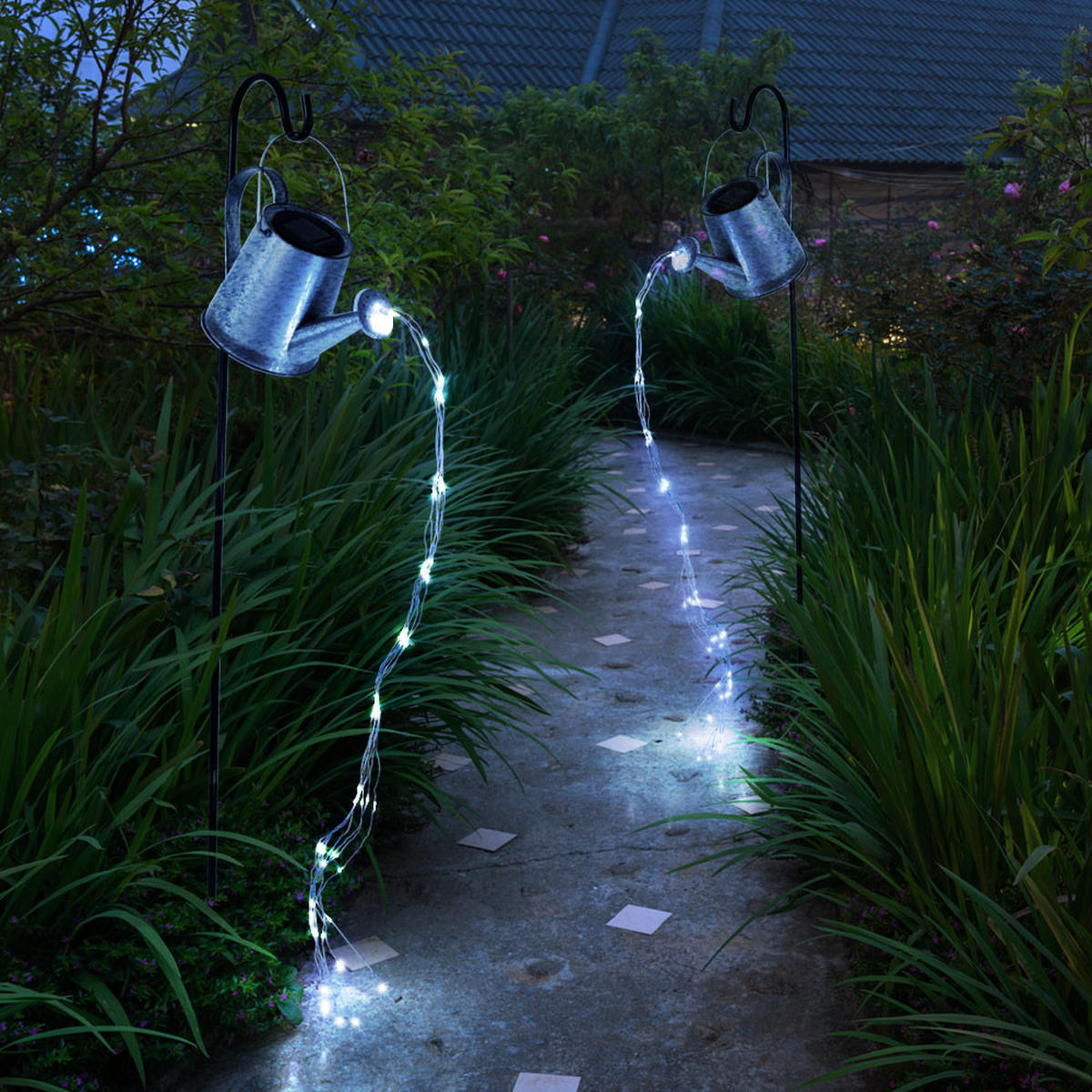 LED WEGELEUCHTE Solar Steckleuchte Silber - Silberfarben, Metall (30/17/112cm)