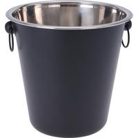SEKTKÜBEL Mat Schwarz 22.5/21.5/21 cm Metall - Schwarz, Metall (21.5/21cm) - Excellent Houseware