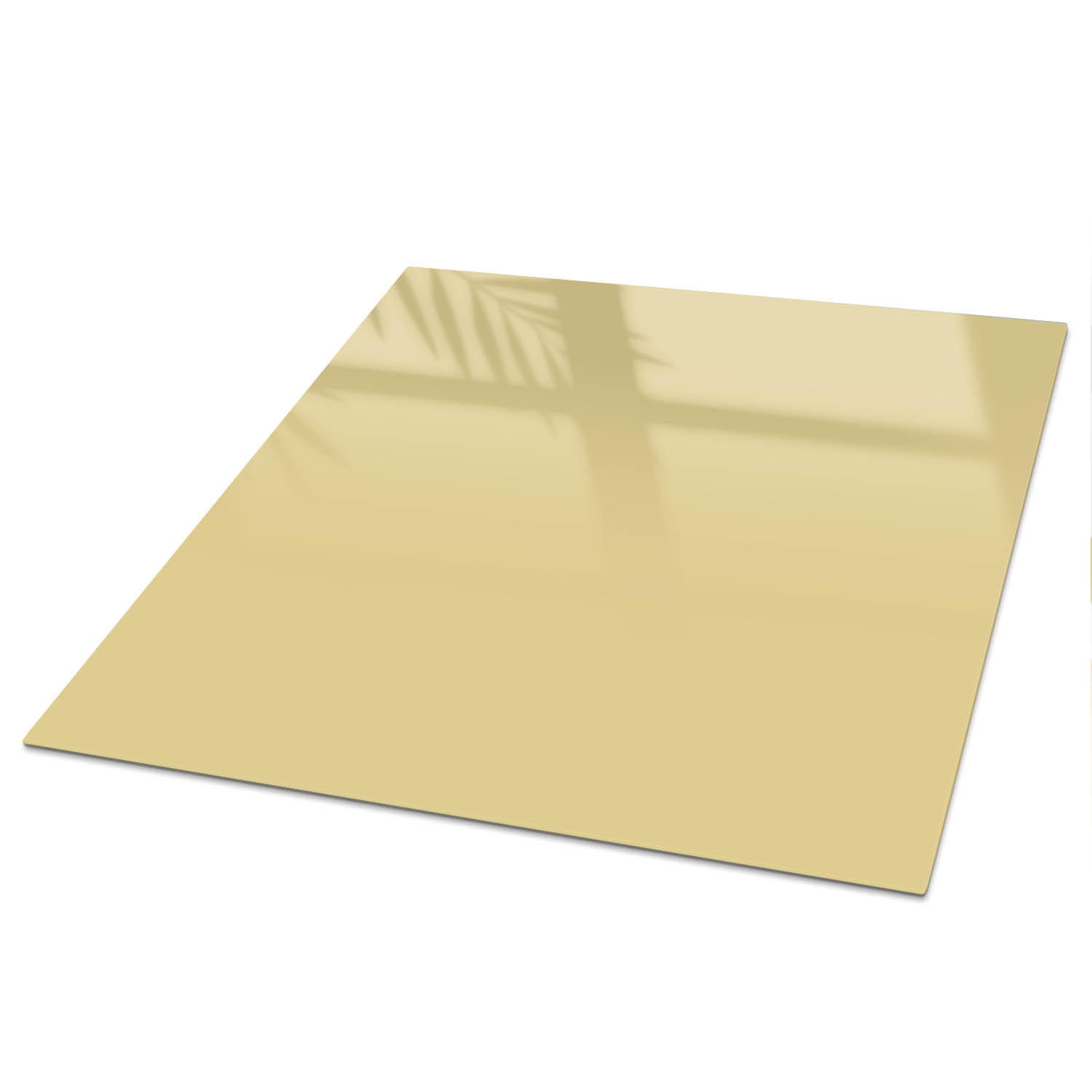 TISCHPLATTE 50x50 cm – Beige-gelb - Gelb, Glas (0.4/50/50cm) - Wallfluent