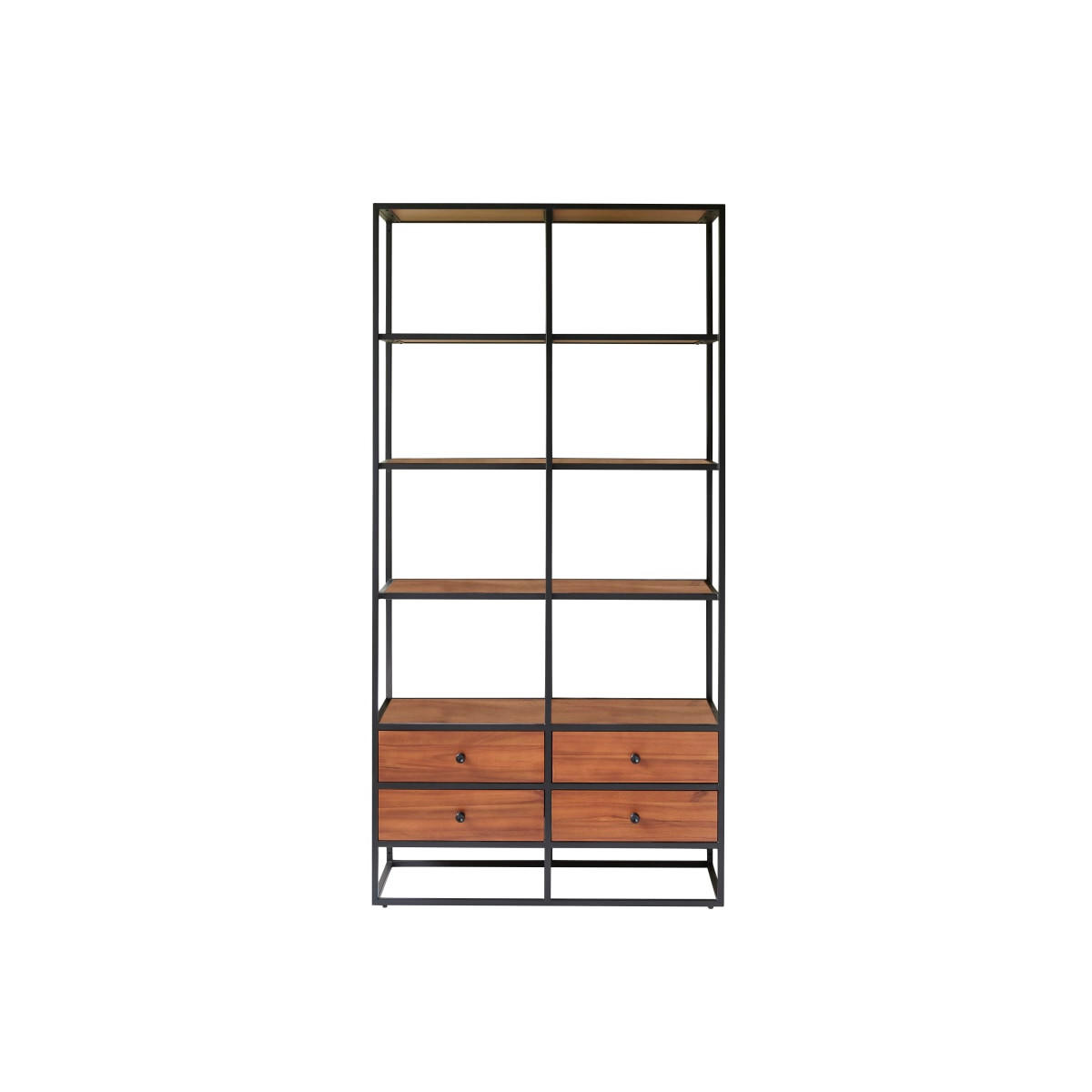 BÜCHERREGAL Agra Natur aus Akazie - Naturfarben, Holz (88/175/35cm) - Tikamoon