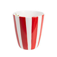 BECHER Roter Streifen in Rot - 350 ml - Multicolor, Keramik (0.35L) - Blond Amsterdam
