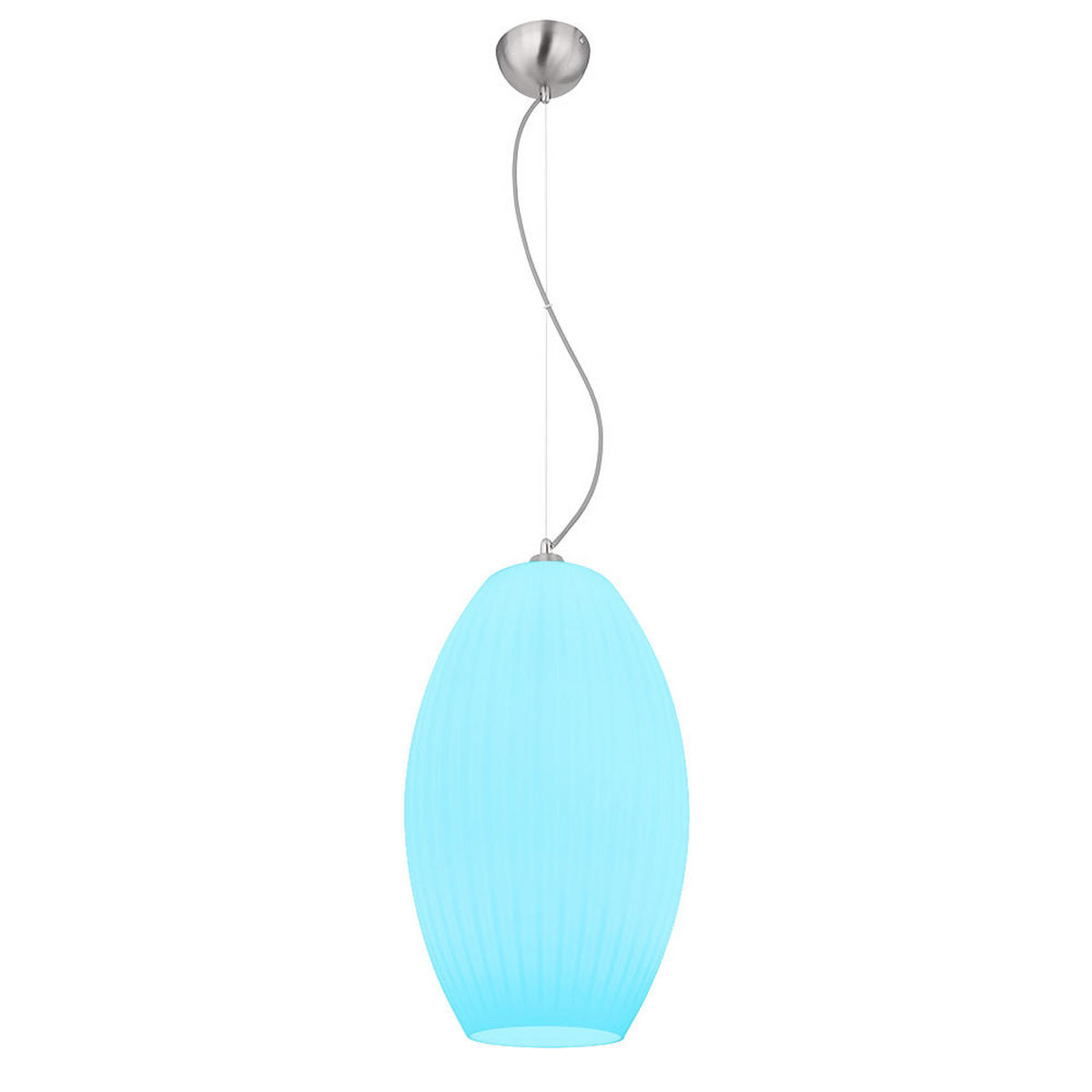 LED HÄNGELEUCHTE Glas Weiß Nickel-matt - Weiß, Glas (28.5/28.5/120cm) - Globo Lighting