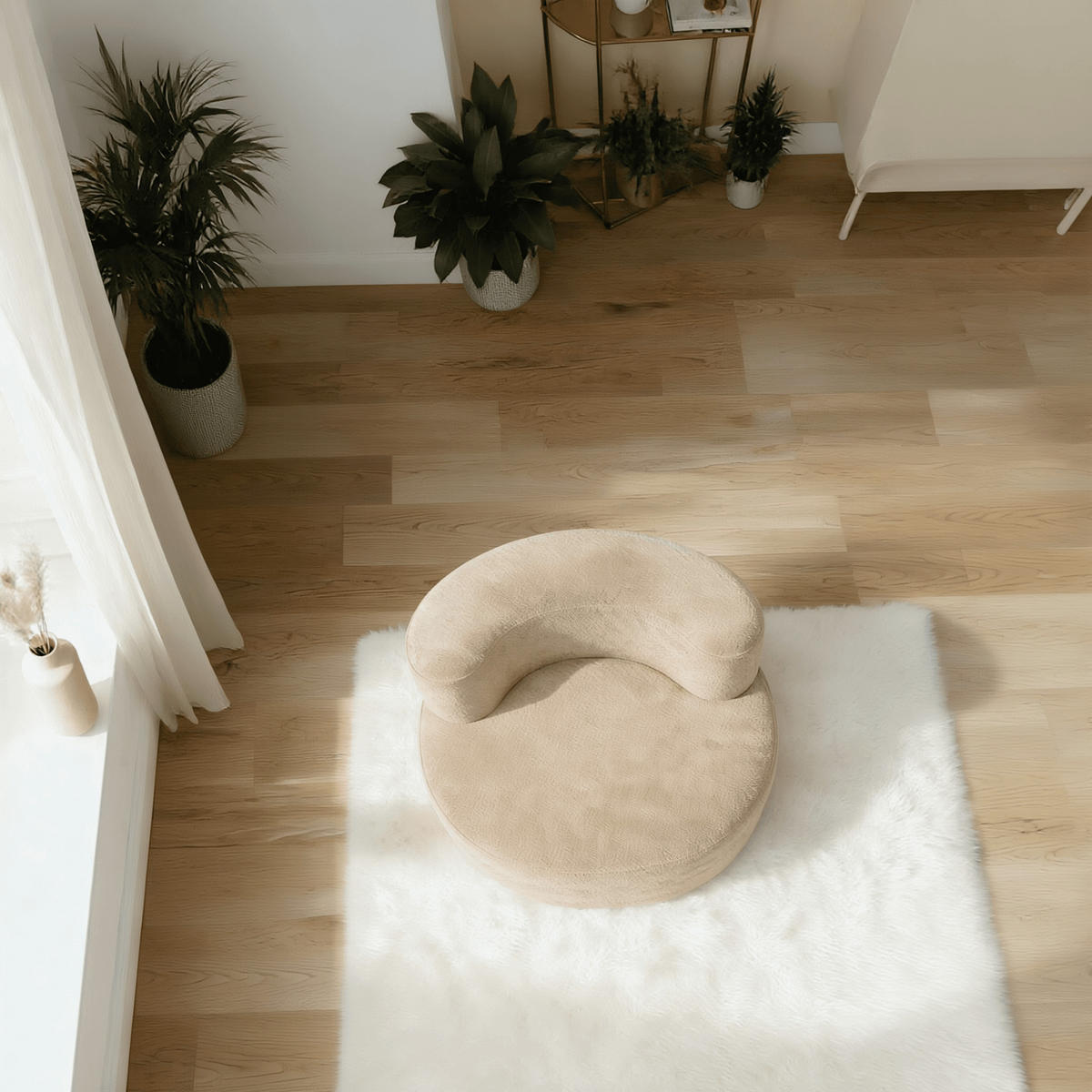 WOHNZIMMERSESSEL Milo 1-Sitzer - Sand - Beige, Textil (110/75/102cm) - COCO Living