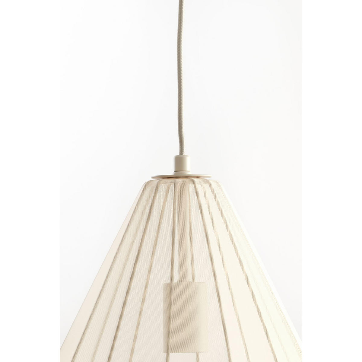 PENDELLEUCHTE Itela Braun 28/28/40 cm - Braun, Textil (28/28/40cm) - Light & Living