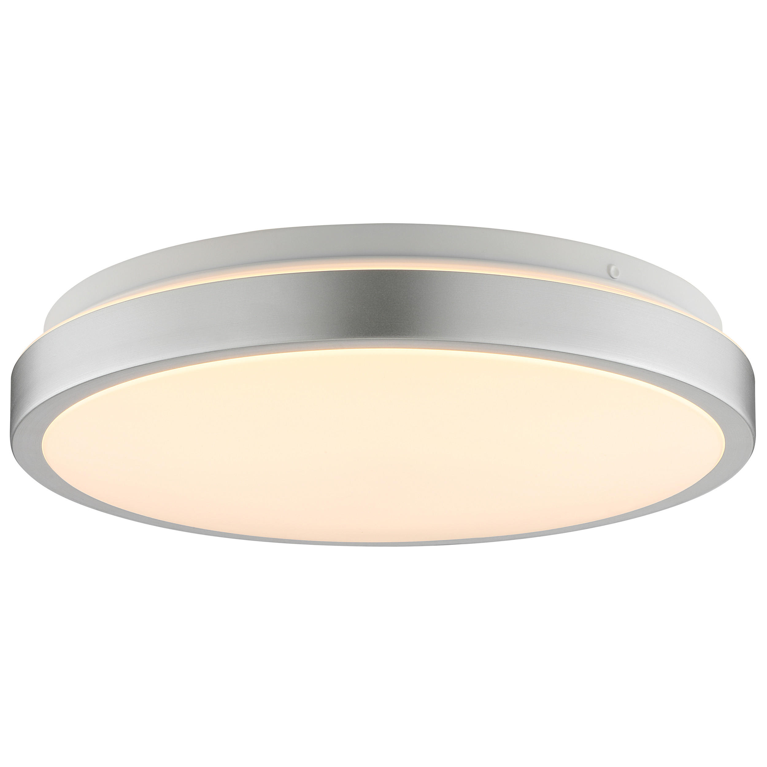 LED DECKENLEUCHTE Livas Nickel/Aluminium/Weiß 33/33/7 cm - Chromfarben, Metall (33/33/7cm) - Brilliant