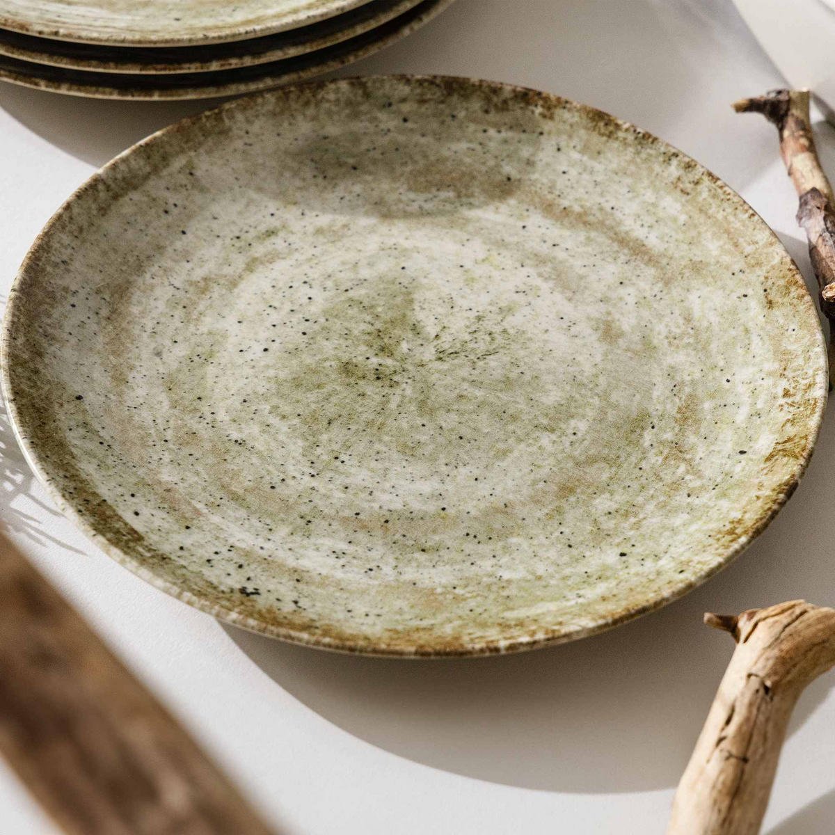 TELLER-SET ERATO 6-tlg Speiseteller Hartporzellan - Beige, Keramik (27.5/1/27.5cm) - KONSIMO®