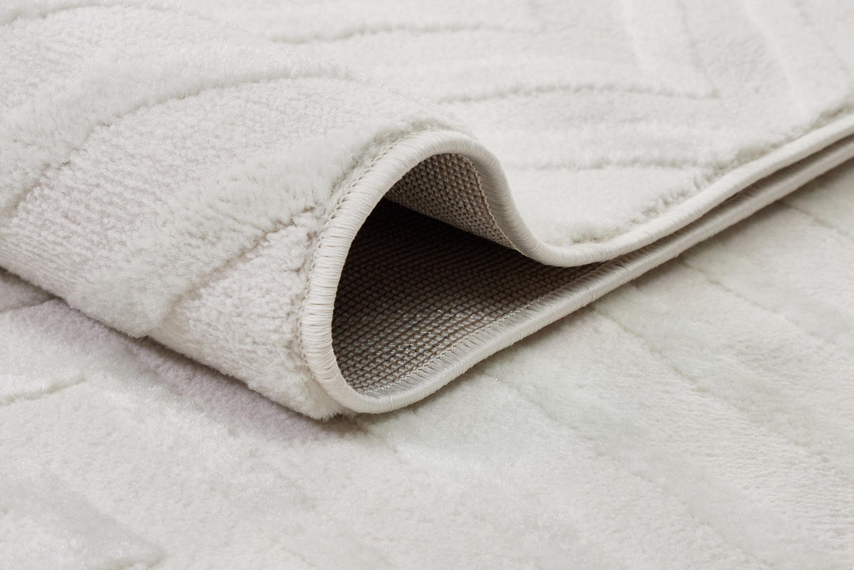 TEPPICH HYGGE Weiß 120/170 cm - Weiß, Kunststoff (120/170cm) - Tapiso