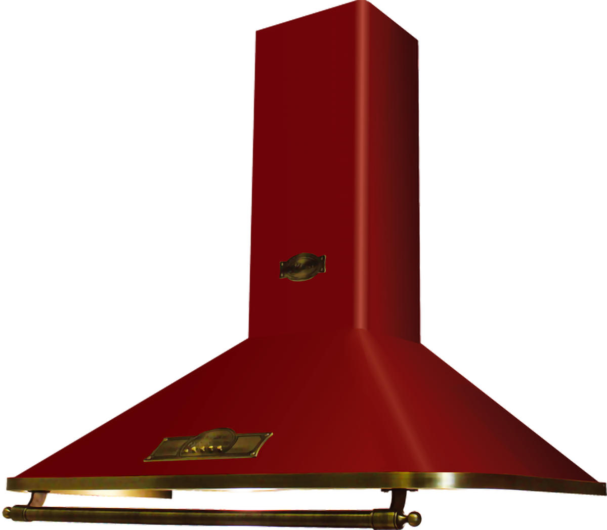 ELEKTRO-EINBAU-BACKOFEN 60 cm EH 6355 RotEm+Gas-Kochfeld 60 cm KCG 6335 RotEm+A 6315 RotEm ECO Dunstabzugshaube 60 cm - Rot, Metall (59.4/59.4/56.6cm) - Kaiser Küchengeräte