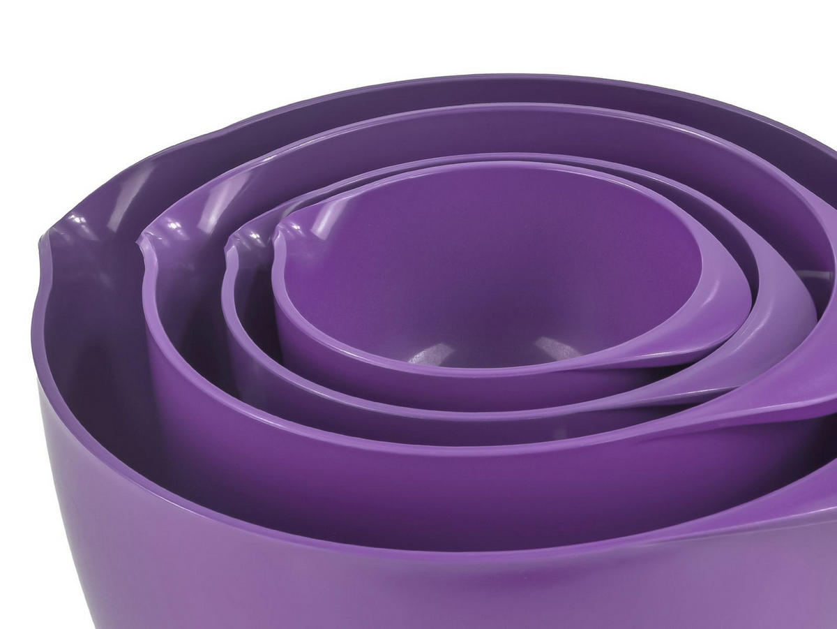 RÜHRSCHÜSSEL-SET Margrethe New lila (4tlg) - Violett, Kunststoff (21/15cm) - Rosti