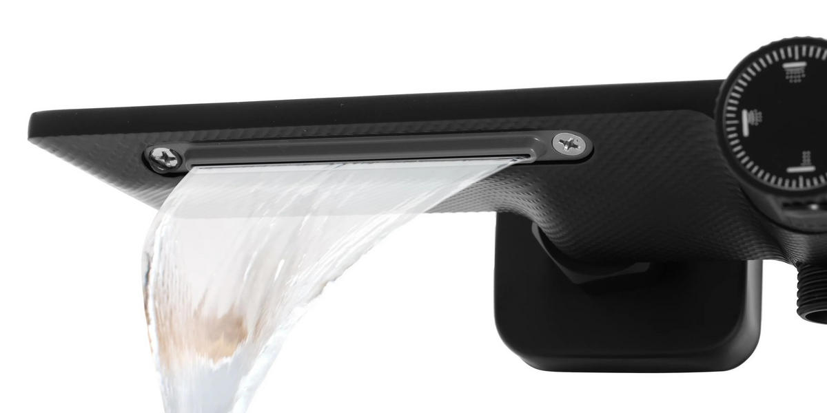 DUSCHGARNITUR Rea Helix Black - Schwarz, Metall (30/114.5/38cm) - REA