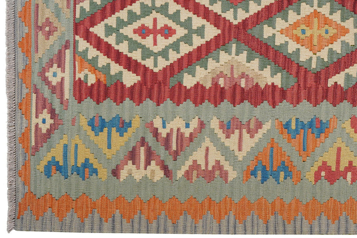 HANDWEBTEPPICH Kelim Gashgai Rot 197/158 cm Schurwolle - Rot, Textil (158/197cm) - Looma