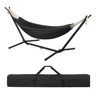 HÄNGEMATTE Doppel mit Gestell Grau 2 Personen - Grau, Textil/Metall (124/16cm) - Kaket