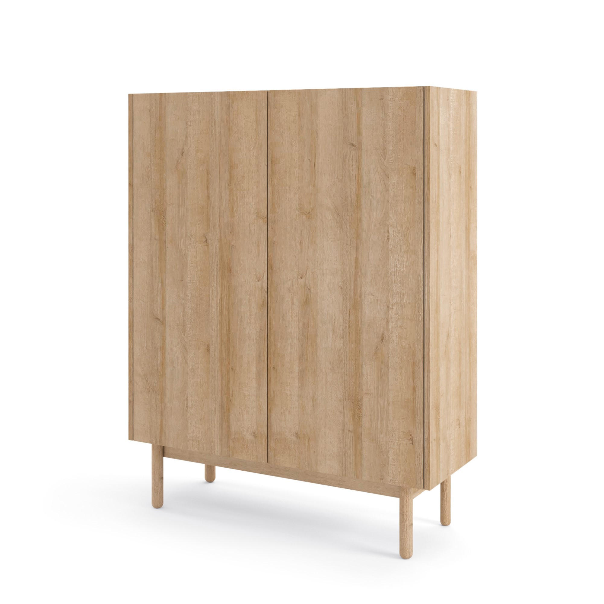 HIGHBOARD BOLOGNA 97/122/37 cm mit 2 Türen Eichefarben - Eichefarben, Holzwerkstoff (97/122/37cm) - MASSENO