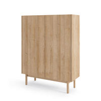 HIGHBOARD BOLOGNA 97/122/37 cm mit 2 Türen Eichefarben - Eichefarben, Holzwerkstoff (97/122/37cm) - MASSENO