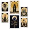 POSTER Set Mit 6 Mystischen & Esoterischen SternenA3 & A4 Weißer Rahmen - Weiß, Papier (29/3cm) - Nacnic