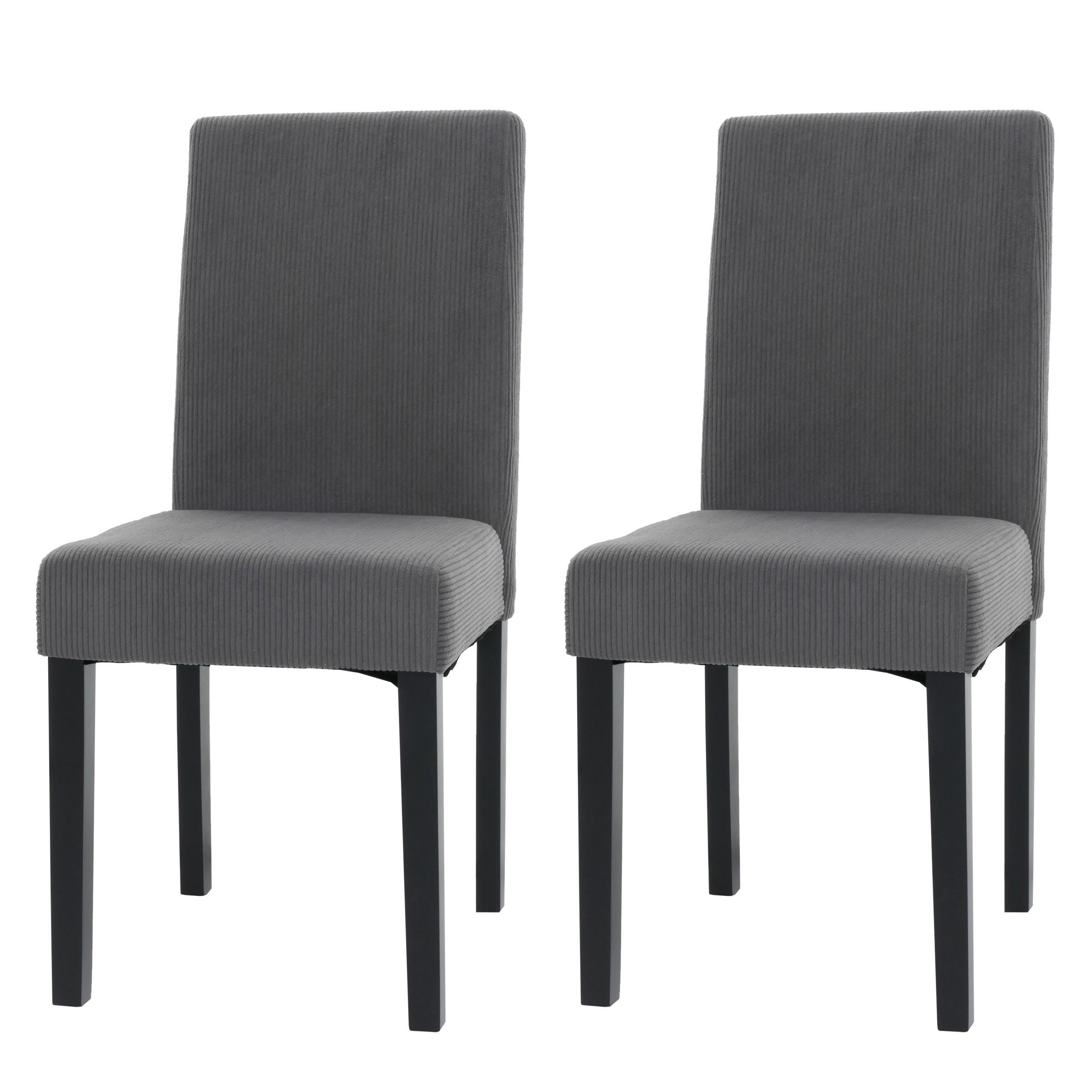 ESSZIMMERSTUHL Grau 2er-Set - Grau, Textil (42/90/50cm) - MCW