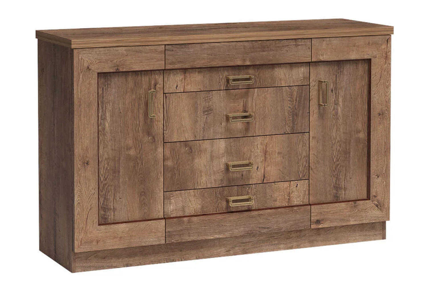 KOMMODE TADEUSZ T-6 - Dunkelbraun, Holzwerkstoff (140/90/44cm) - Meblini