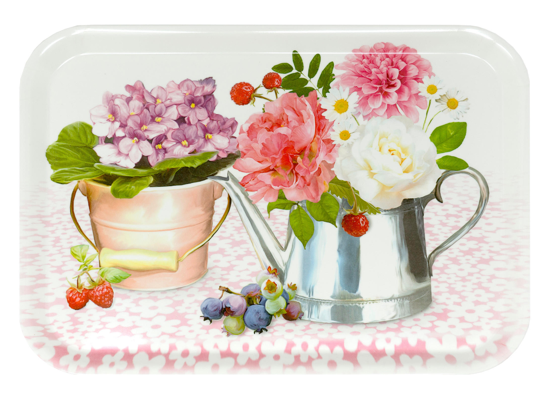 Lashuma Tablett Rosa 26x2x38 cm