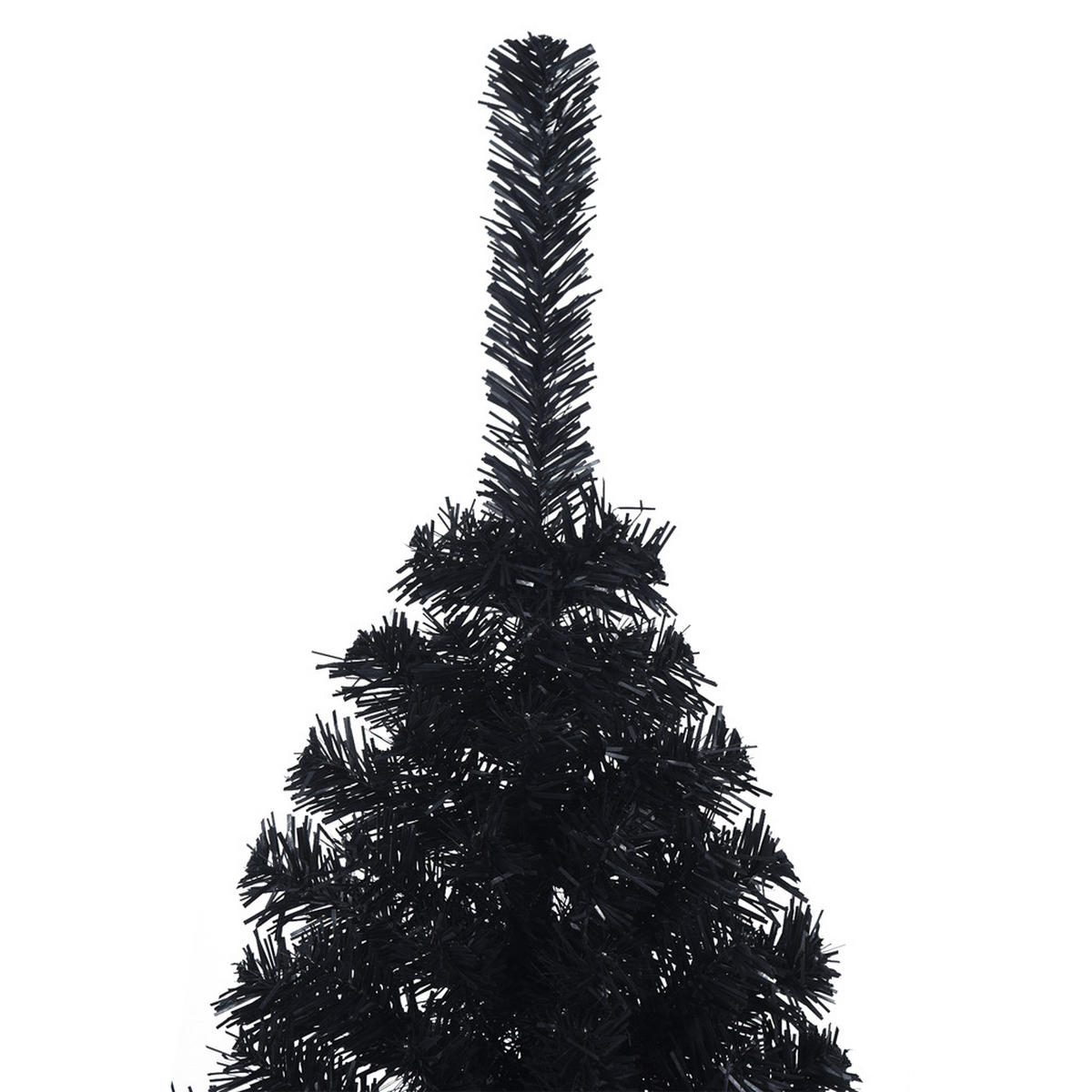 WEIHNACHTSBAUM Künstlicher Vorbeleuchteter Haltbar 68/68/120 cm Schwarz PVC - Schwarz, Kunststoff (120cm) - vidaXL