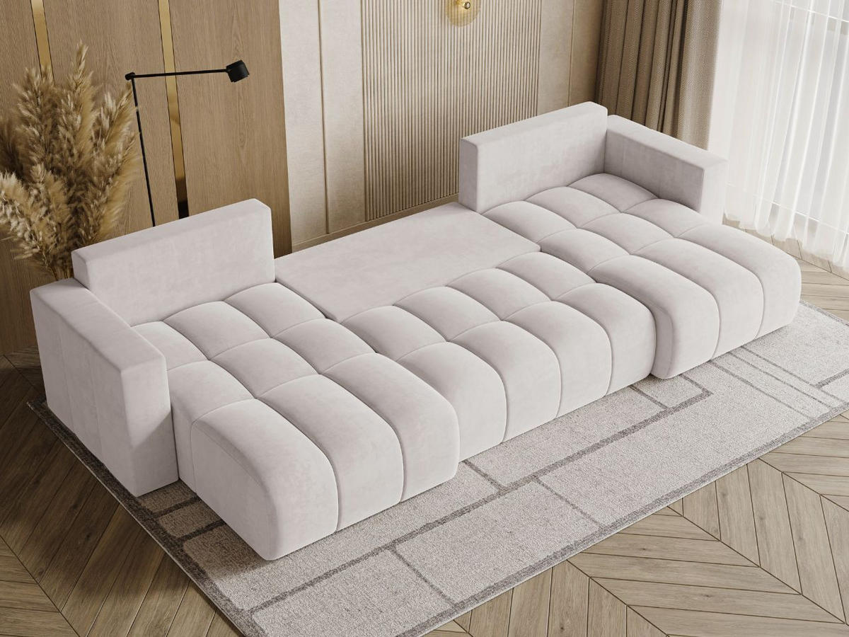 ECKSOFA U Neva Grau - Grau, Holz/Textil (370/170cm) - Graingold