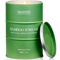 DUFTKERZE im Glas Bamboo Stream 600g Sojawachs - Grün, Paraffin (13cm)