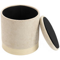 HOCKER PANG-M4T8K2 Beige - Beige, Metall (38/45/38cm) - PANGIVO