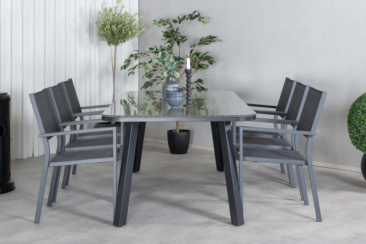 GARTENSET schwarz - Schwarz, Holzwerkstoff - ebuy24