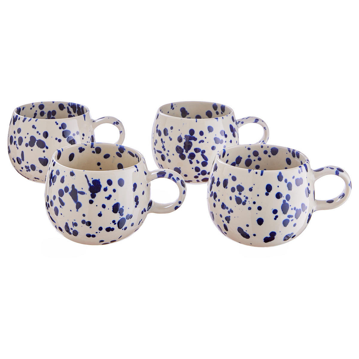 TASSE Boogy Splash bauchig 480 ml - Dunkelblau, Keramik (0.48L) - Butlers