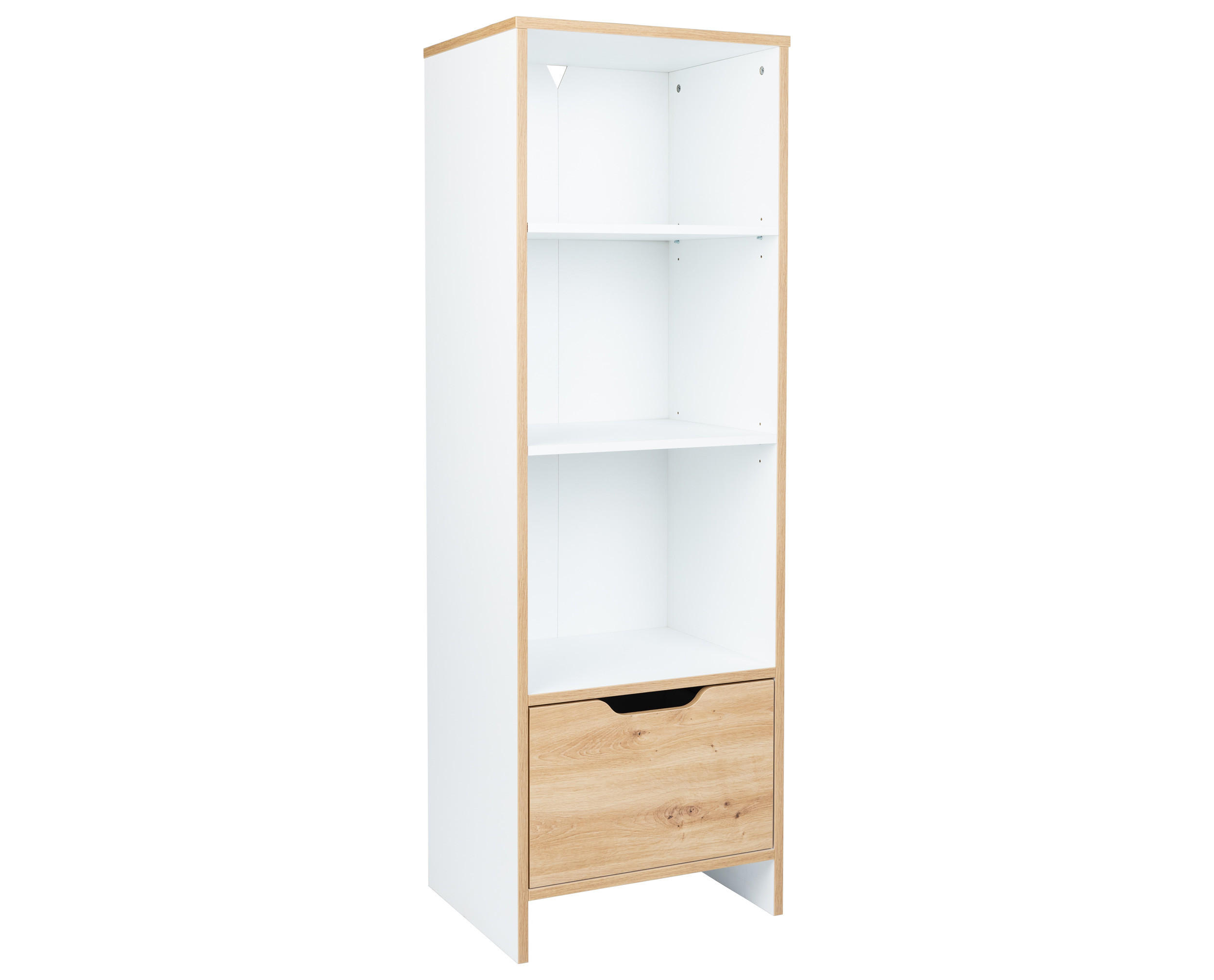 arthur berndt Standregal Eiche Artisan, Weiß 45x151x40 cm