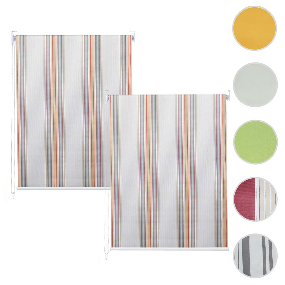 ROLLO Grau, Braun, Orange - Braun/Orange, Textil (120/230/1cm) - MCW