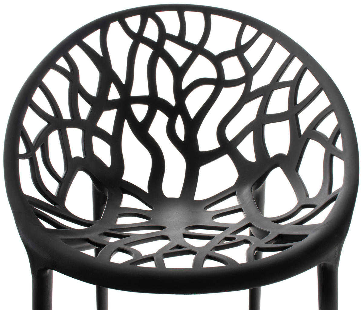 GARTENSTUHL Kunststoff schwarz - Schwarz, Kunststoff (59/80/60cm) - CLP