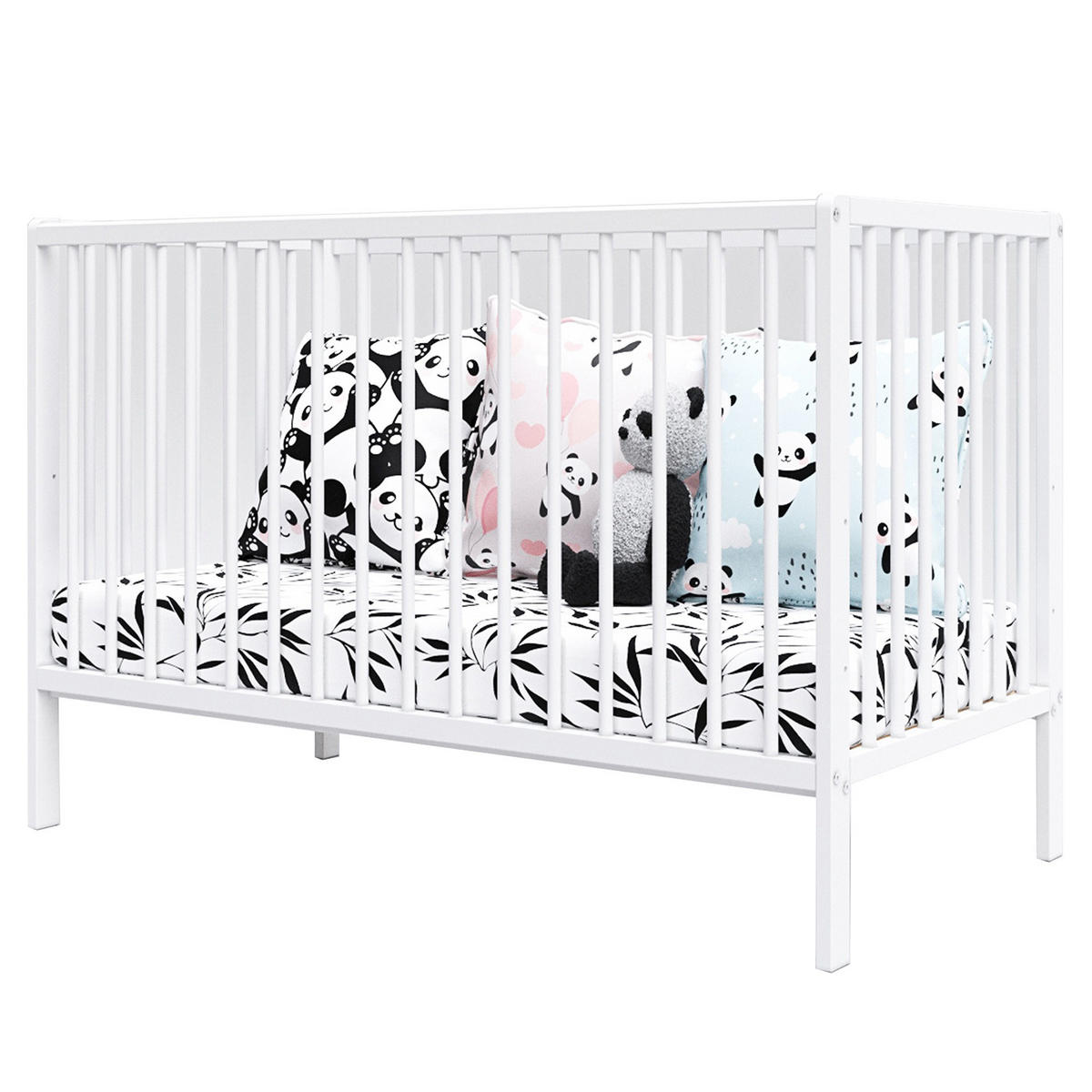 BABYBETT Anna, Mitwachsendes, Weiß - Weiß, Holz (60/120cm) - Premiers Moments