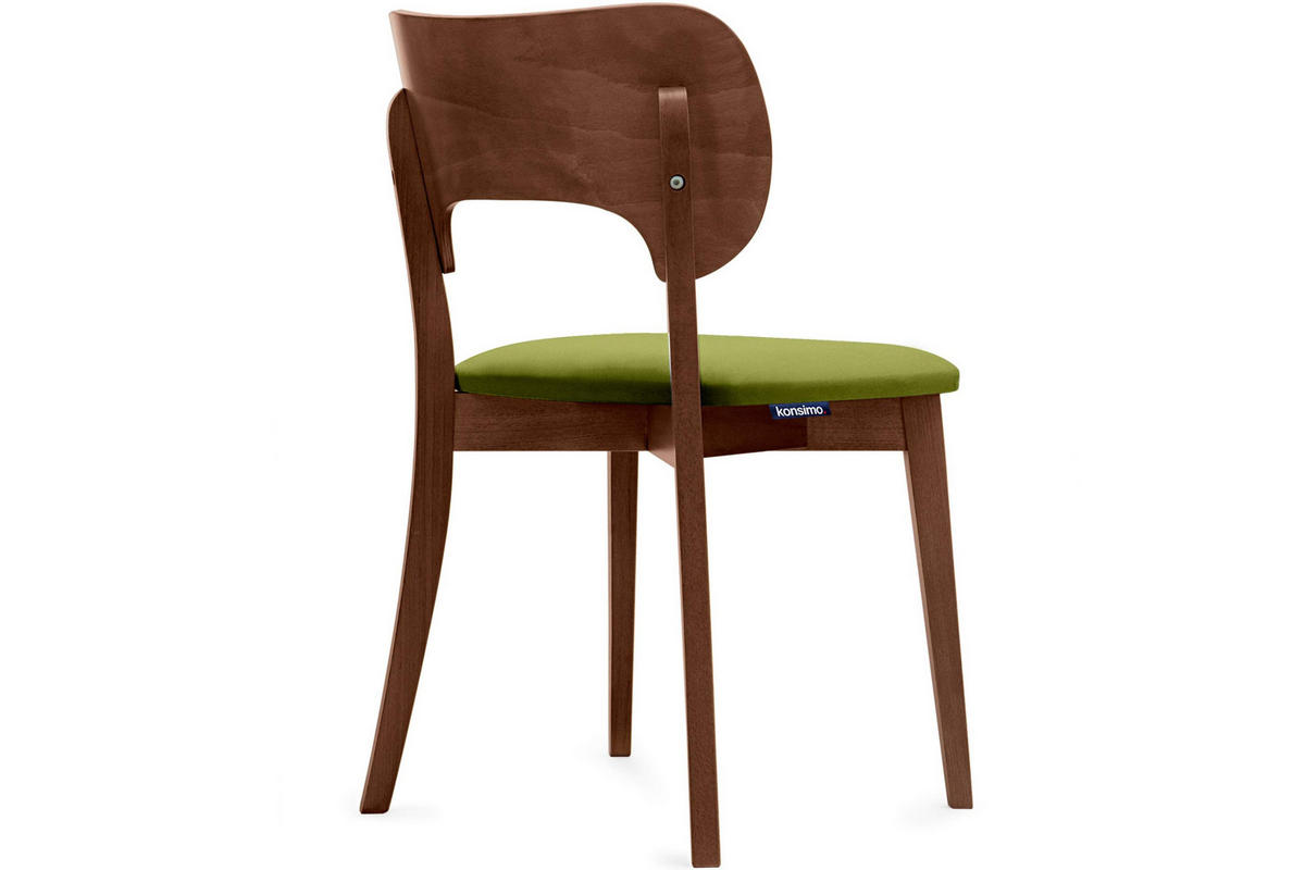 ESSZIMMERSTÜHLE LYCO (2er-Set), oliv / Walnuss mittel - Walnussfarben/Olivgrün, Holz/Buchenholz (47/81/45cm) - KONSIMO®