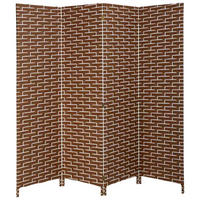 PARAVENT aus geflochtenem Papier mit 4 PANEELE, 3x180cm - Rotbraun, Papier (200/180/3cm) - Wanderlust