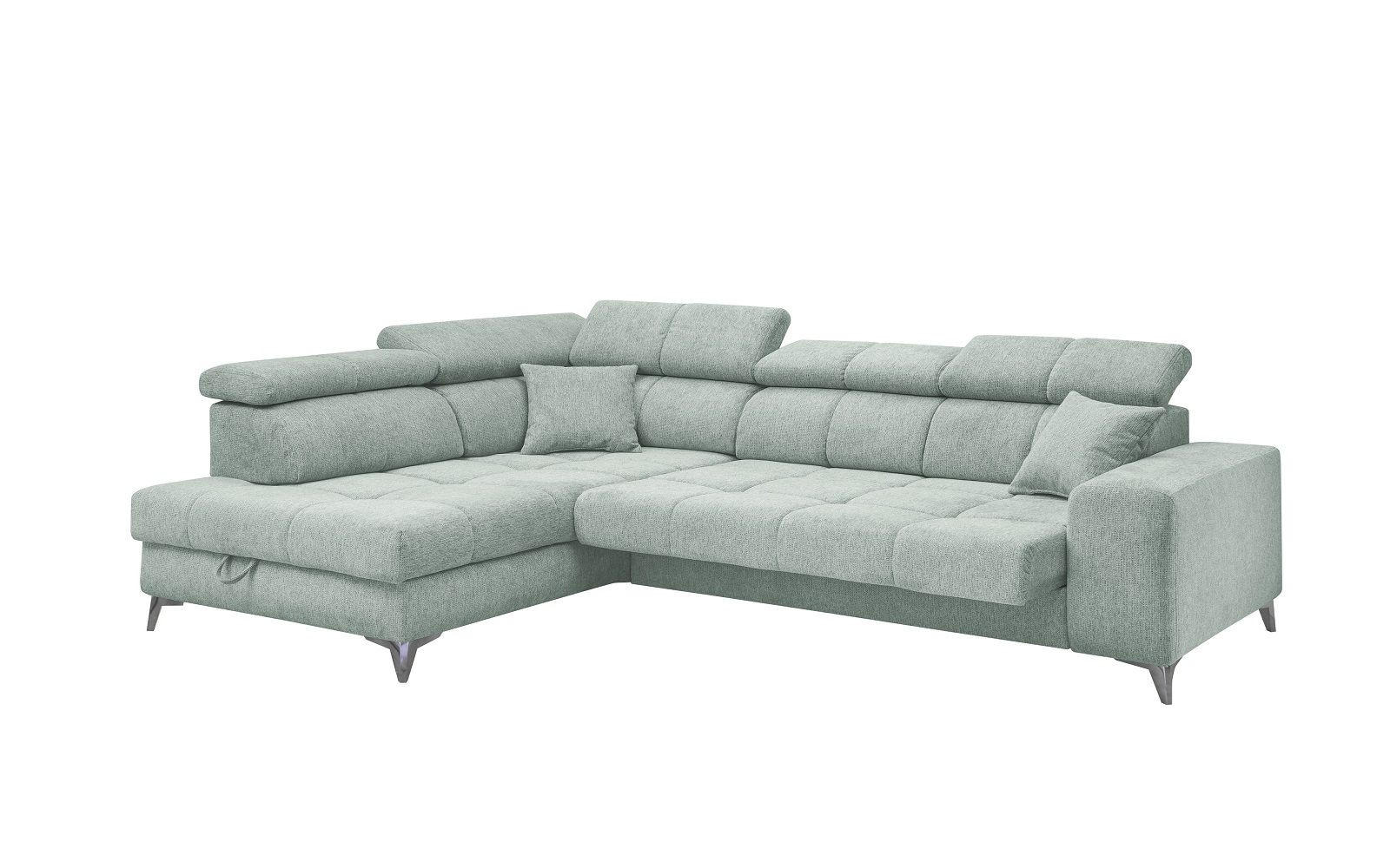 ECKSOFA mit elektrischer Wallaway-Funktion und vielseitigen Anpassungsmöglichkeiten - Blau, Textil (282/198cm) - ed exciting design