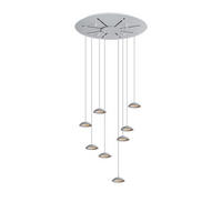 HÄNGELEUCHTE Santa Air 8-flammig Schwarz - Weiß, Metall (11/11/3.2cm) - s.luce