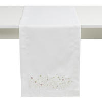 TISCHLÄUFER Pineli - Weiß, Textil (180/40/1cm) - home&you