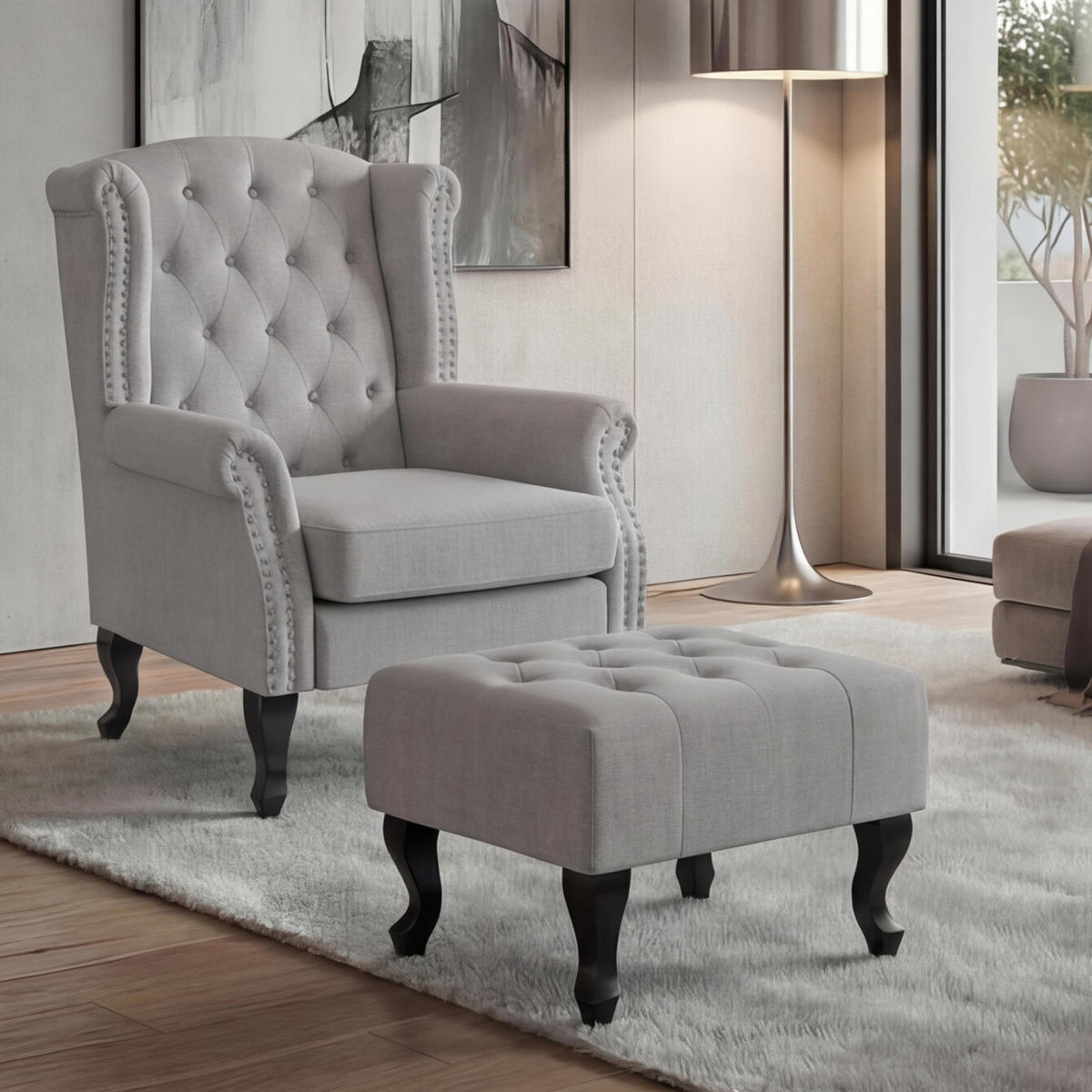 RELAXSESSEL Grau - Grau, Textil (77/102/80cm) - MCW