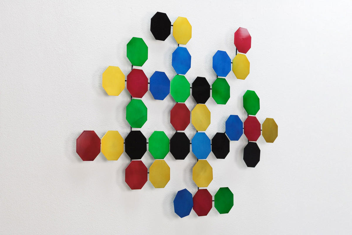 WANDDEKO Bunt 102/76 cm - Multicolor, Metall (4.17/76/4cm) - KUNSTLOFT