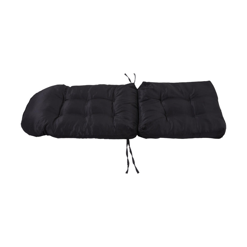 STUHLKISSEN aus Polyester PP-Baumwolle in Schwarz Wasserfest 125 x 53 cm - Schwarz, Textil (53/125cm) - Livingandhome