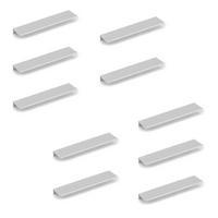 MÖBELGRIFFE Setubal, L104mm, 64mm Achsenabstand, Aluminium, matt eloxiert 10er-set - Dunkelgrau, Metall (1.6/4/10.4cm) - EMUCA