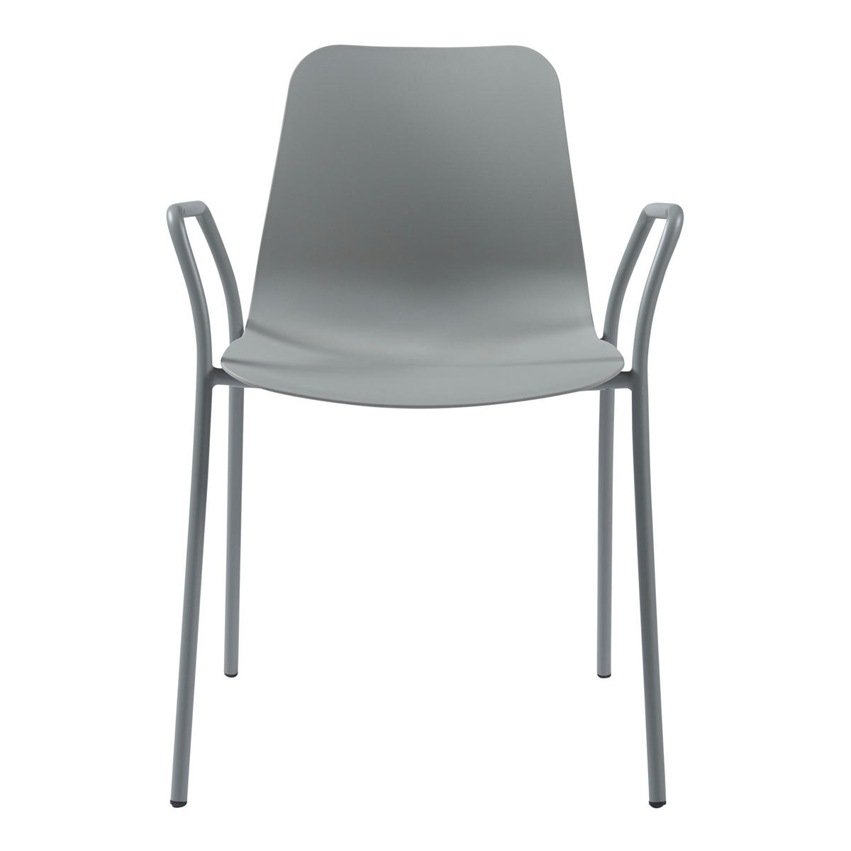 ESSZIMMERSTUHL Kankaanpää - Hellgrau, Kunststoff/Metall (57.5/80/52cm) - [en.casa]